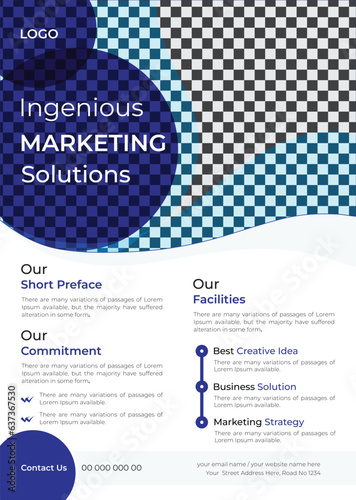 Modern Corporate Business Flyer Template Vector Design, Company Profile 