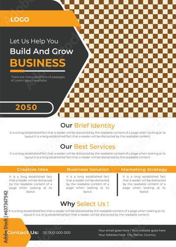 Modern Corporate Business Flyer Template Vector Design