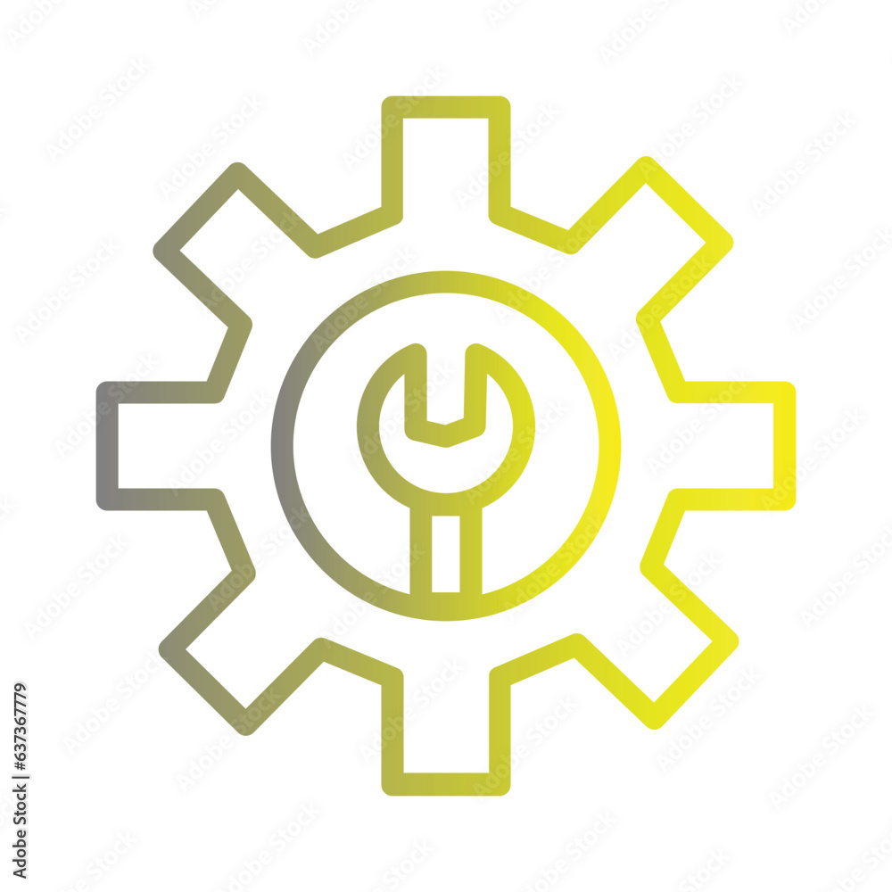 Gear Industry Tools Gradient Icon Gear Industry Tools Gradient Icon