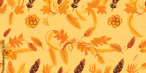 Oktoberfest. Beer Festival. Vector seamless pattern of german holiday, Modern Pattern for poster, Fashionable template, background or flyer