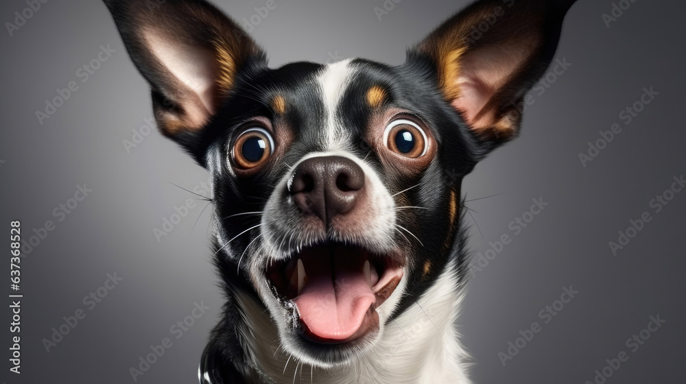 Surprised Dog Strikes a Pose for Pet Photography