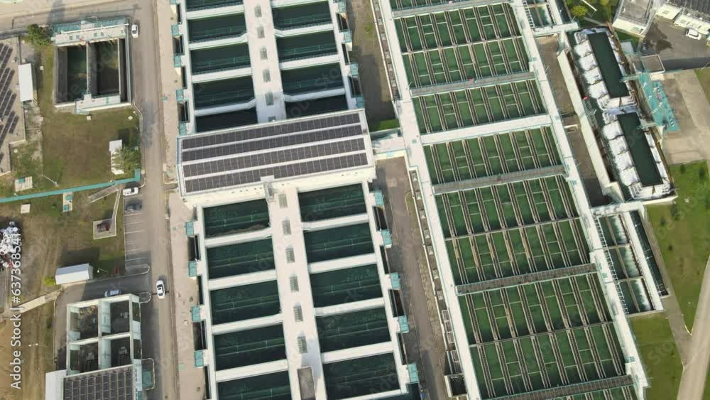 aerial wastewater cleaning factory