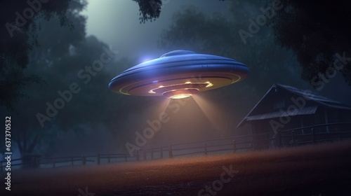 UFO Abduction. Created with Generative AI.