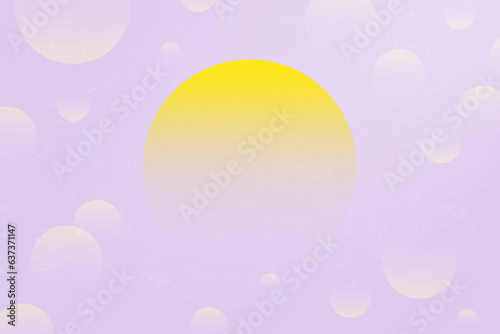 Soft Abstract gradient polka dot background. Colorful pastel blue and yellow backdrop template. Vector Illustration. EPS 10.