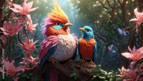 "Enchanted Bird of Paradise: A Whimsical Fairy Tale Fantasy Portrait"