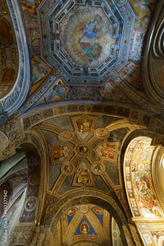 Interior of San Michele Maggiore church in Pavia  Italy