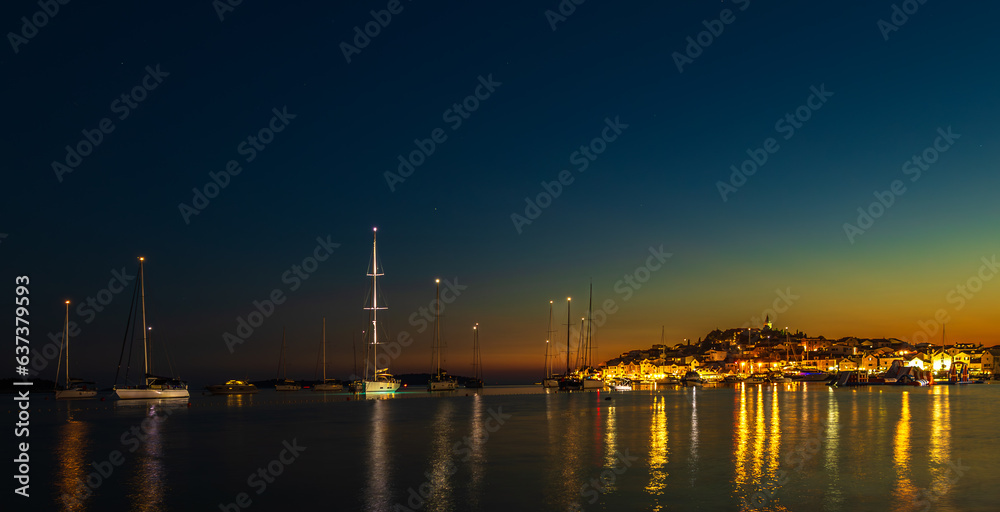 sailing boat in bay near Primosten 