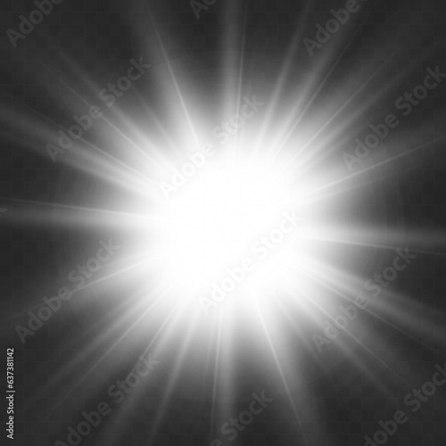 Vector transparent sunlight special lens flare light effect. Bright beautiful star. Light from the rays.	
