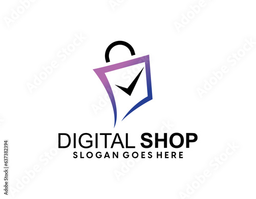 Online Shop logo designs template, Phone Shop logo symbol icon, Logo template icon