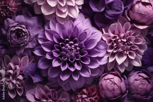 A vibrant arrangement of purple and pink flowers © Marius
