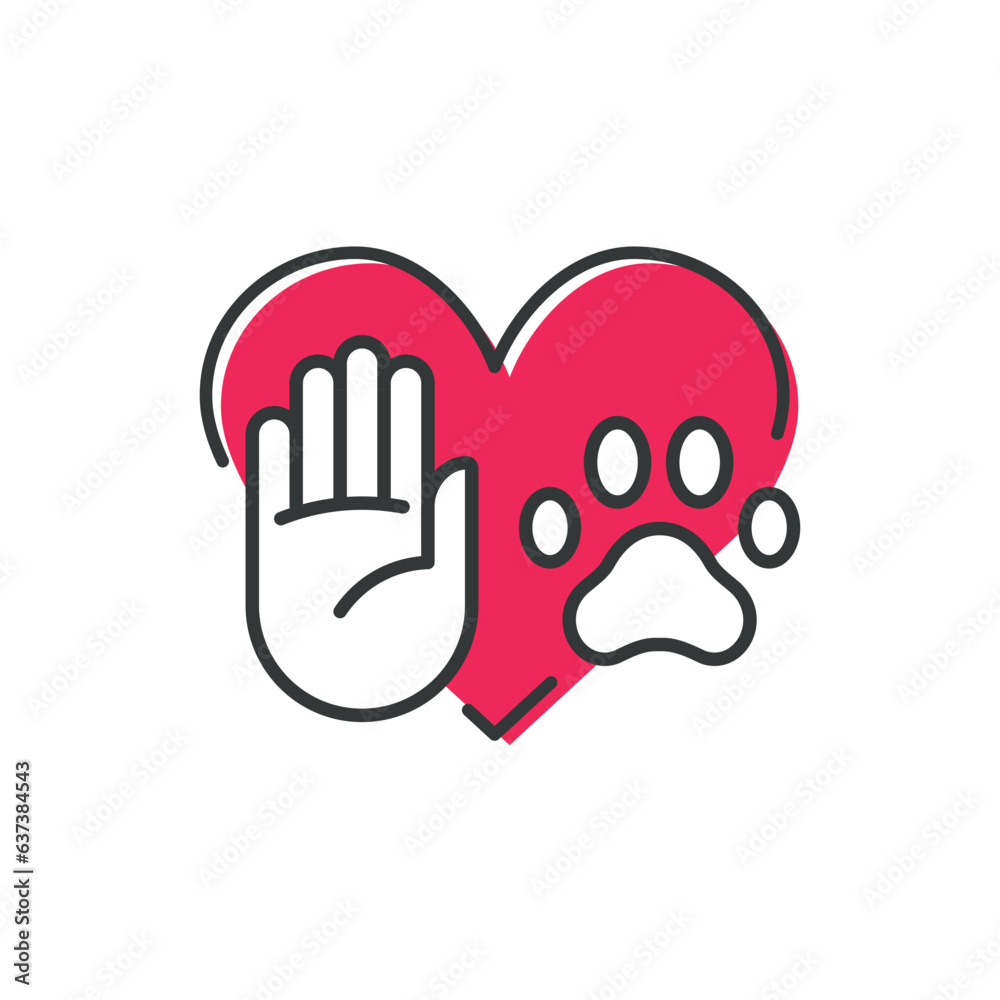 Pet paw icon vector illustration. Friend pet on isolated background. Animal love sign concept. Pet paw icon vector illustration. Friend pet on isolated background. Animal love sign concept.