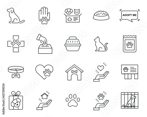 Animal shelter icon vector illustration. Charity on isolated background. Adopt pet sign concept.