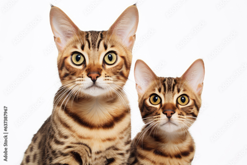 Two cats. Generative AI technology.
