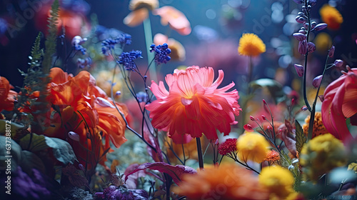 Close-up of beautiful flowers, colorful, still life