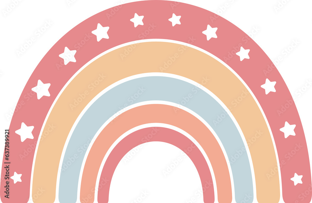 Scandinavian Cute Rainbow.