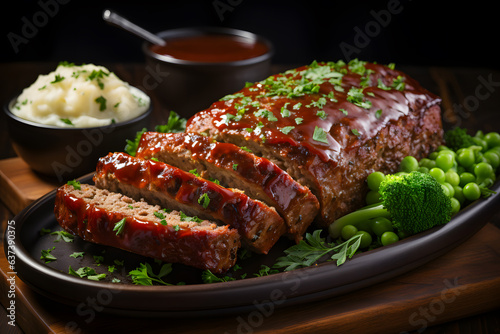 Meatloaf Ground meat mixed with other ingredients