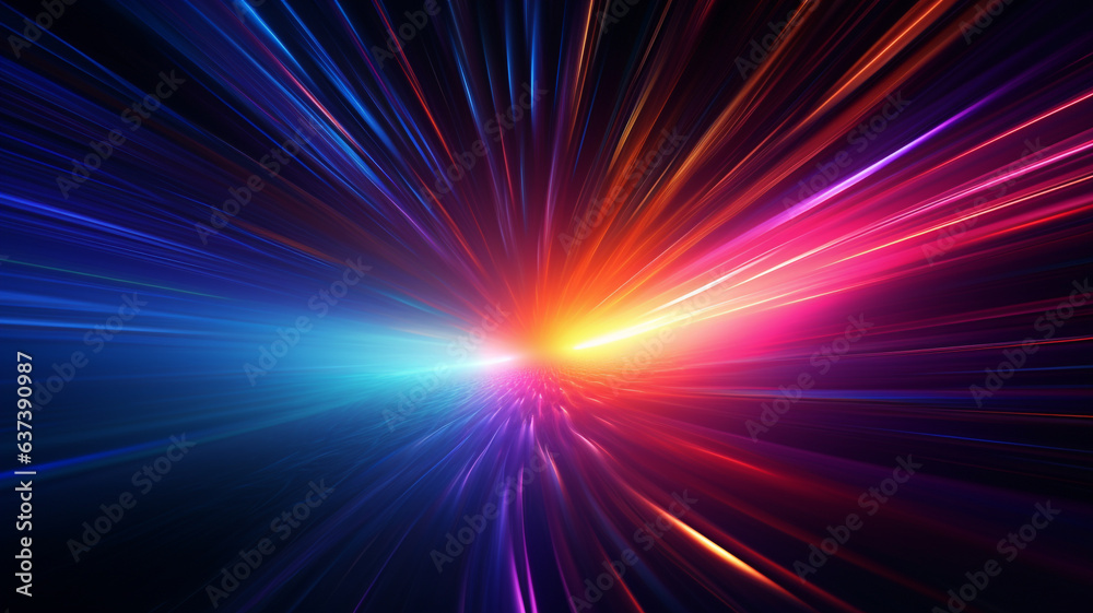 Obraz premium Abstract background of colorful lights and movement.