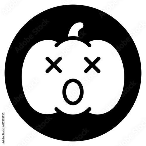 astonished glyph icon