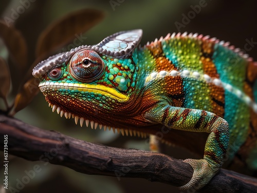 green iguana on a branch © Tim Kerkmann
