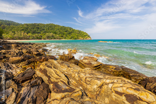 Beautiful beach on the tropical sea at Lanta island, Krabi  Province, Thailand. © Nakornthai