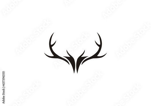 deer antler logo icon template vector deer head