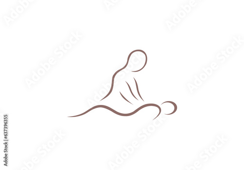 logo massage therapy health medical vector template icon