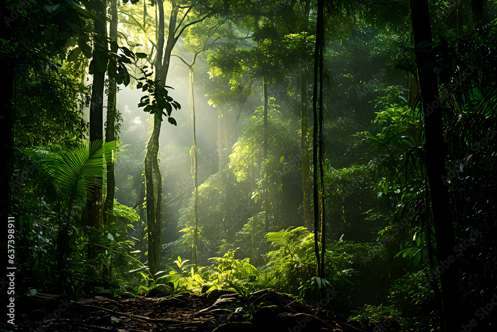 Amazon Rainforest 01 - obrazy, fototapety, plakaty 
