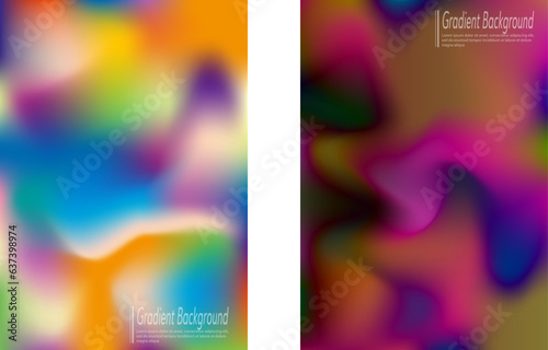 Gradient background, color blur. A set of templates for interior design, prints, decorations, creativity and web design. The basis for posters, posters, covers and creative ideas