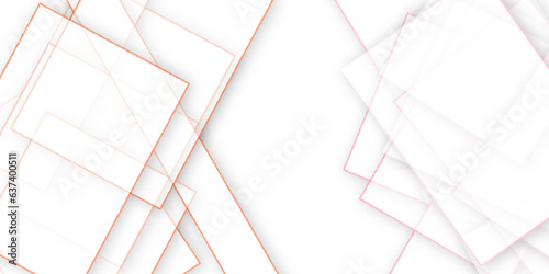 The graphic design elements with isometric shape blocks. Square golden line luxury background on cream color.