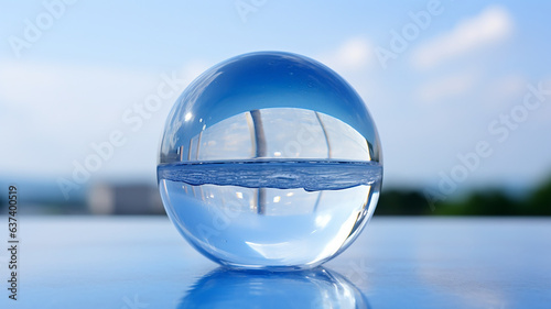 Sustainable Future Clean Hydrogen water element bubble artificial reflection 