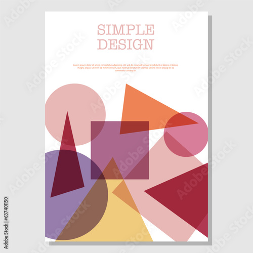 Geometric design. The idea of abstract corporate style design of title pages, covers, books, brochures, leaflets, posters, booklets. Template for interior and decoration ideas. Simple style