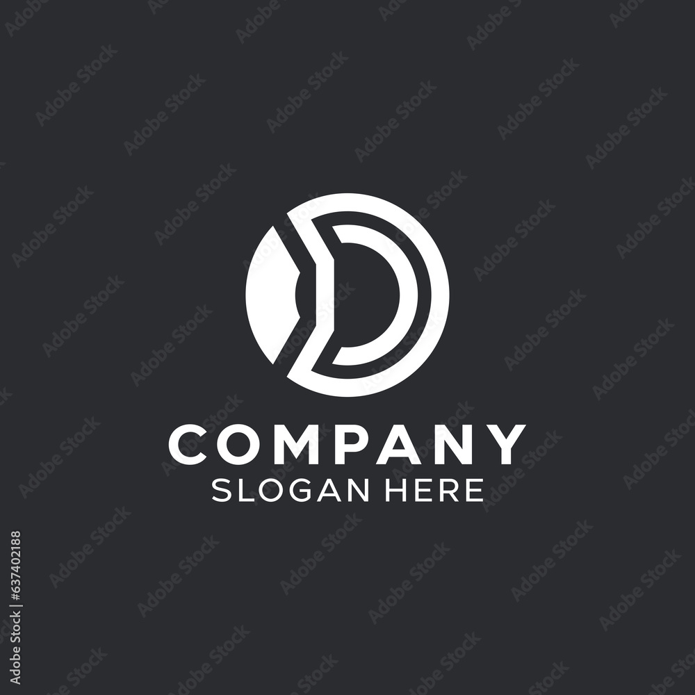 Letter D Simple Monogram Logo Letter D Simple Monogram Logo