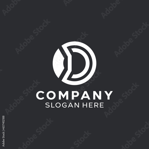Letter D Simple Monogram Logo