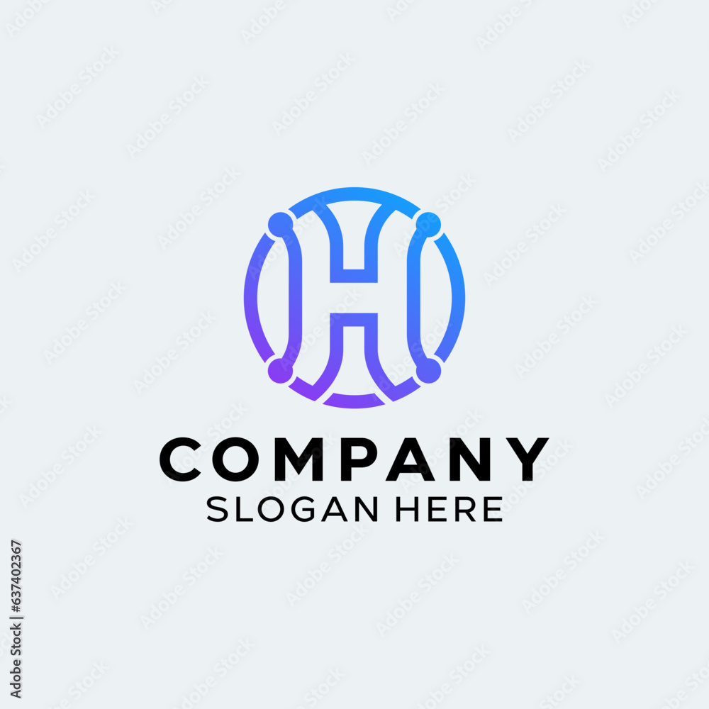 Letter H Simple Monogram Logo
