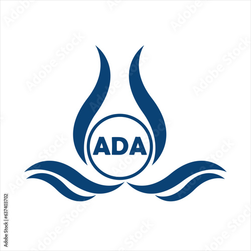 ADA letter logo design with white background in illustrator, ADA Monogram logo design for entrepreneur and business.	
