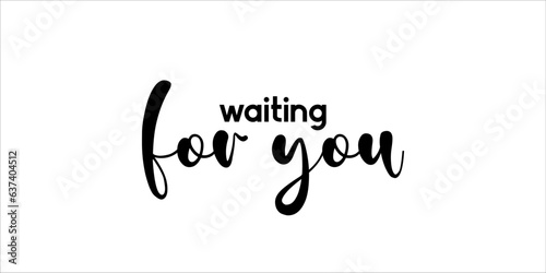 Waiting for you. Gender reveal party card, banner vector element design. Invitation card template with a multi-colored inscription