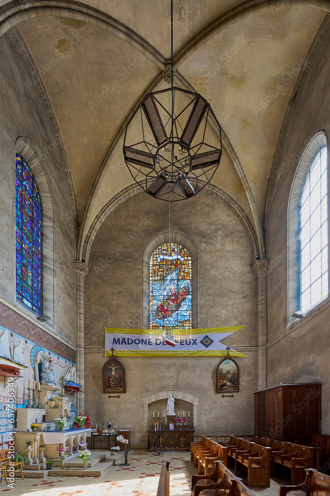 The Church Of Port-en-Bessin-Huppain, Normandy, France