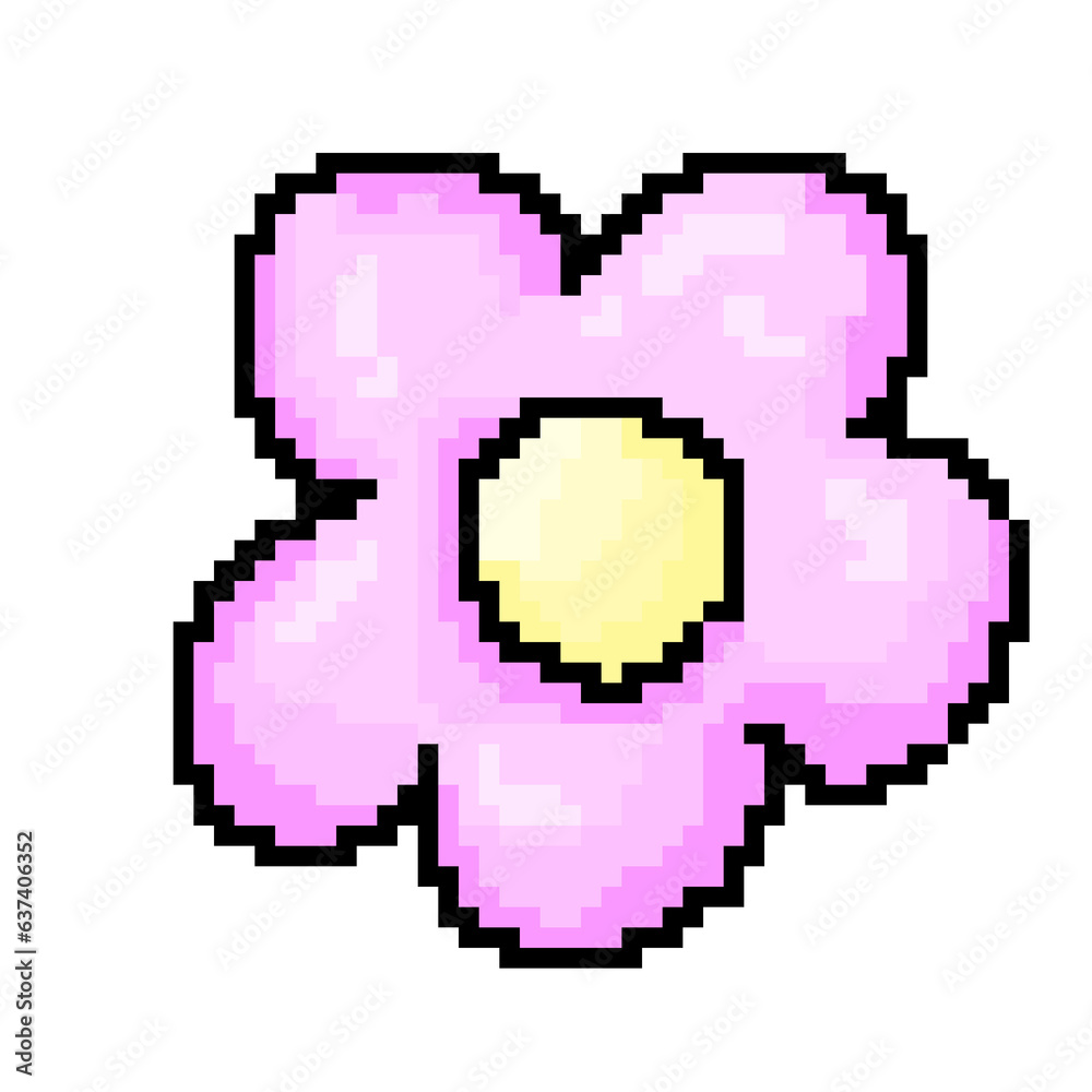 Fototapeta premium purple flower pixel
