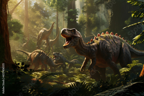 Fototapeta Naklejka Na Ścianę i Meble -  dinosaur in jungle