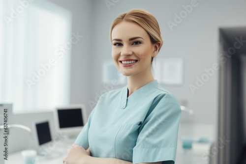 portrait of female doctor in hospital
