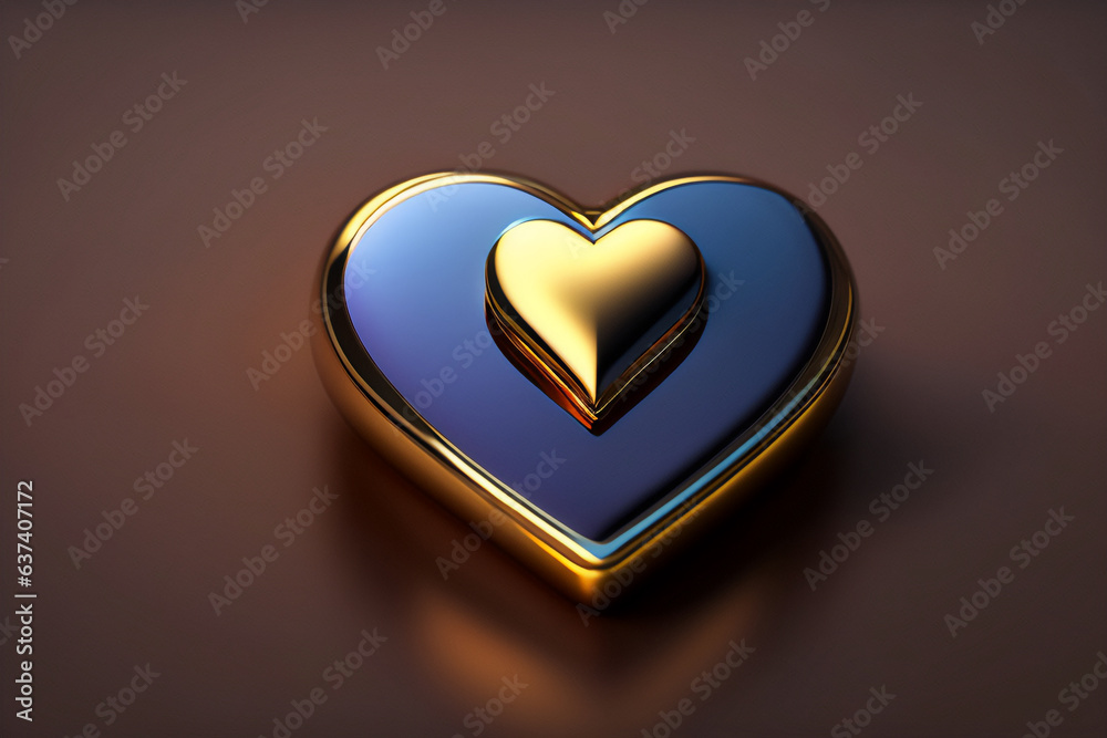 A heart-shaped jewel with lace accents, on a clean, reflective surface. Generative AI_2. A heart-shaped jewel with lace accents, on a clean, reflective surface. Generative AI_2.