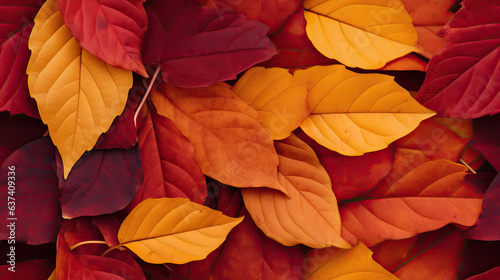 Fall Colors and Textures: Vibrant Hues and Intricate Details for Websites and Printing. Seamless tileable pattern. Generative AI.