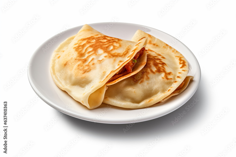 a plate of pancakes on a white plate