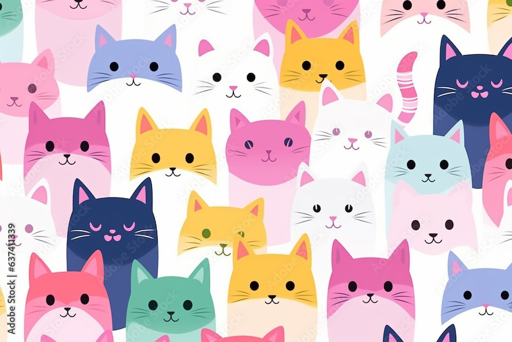 pattern with cats