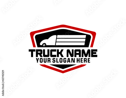 A template of Truck Logo, cargo logo, delivery cargo trucks, Logistic logo