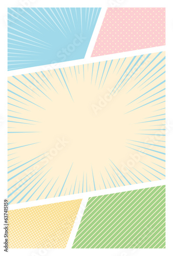 背景素材_漫画_カラフル