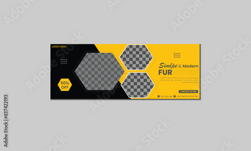 Furniture sale facebook cover page design