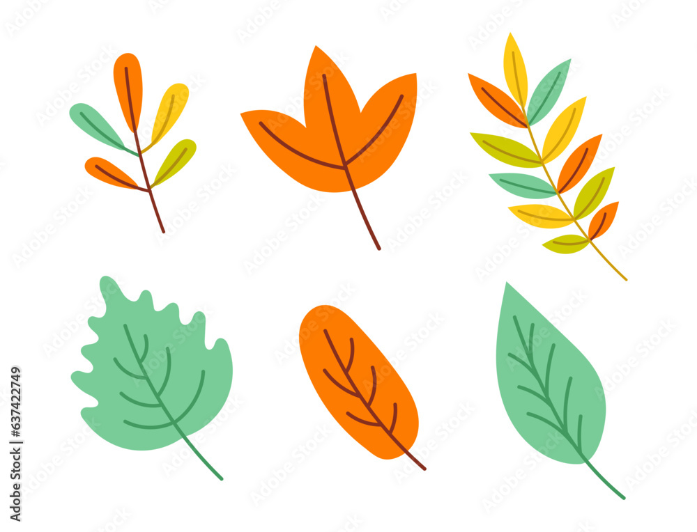 Free vector hand drawn autumn leaves