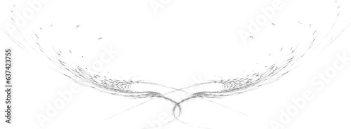 An ephemeral, barely visible halftone vector frame of pointed starry elements, revealed to the world like the wings of an angelic being.
