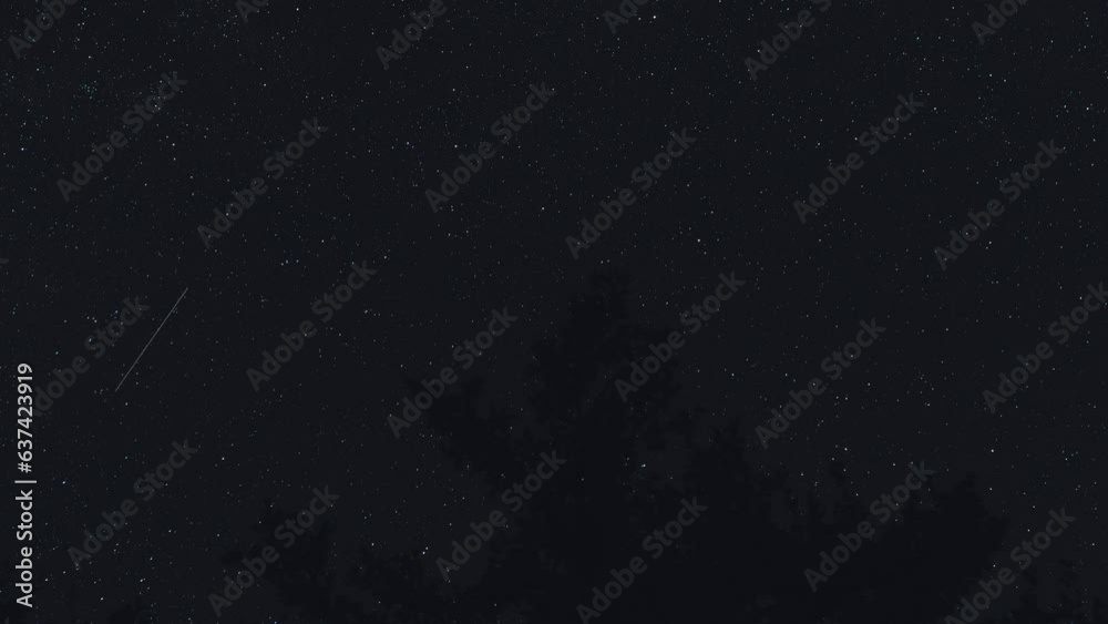 Night sky time-lapse video, astrophotography, heavens above, shooting stars, meteor shower